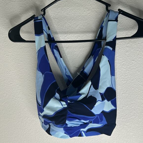 OFFLINE by Aerie Real Me Ruched Sports Bra - Blue Breeze NWT Size Medium - Picture 4 of 6